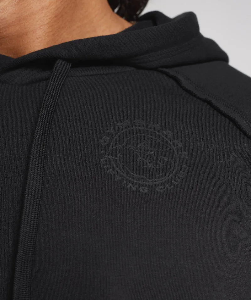 Gymshark Legacy Short Sleeve Crop Hoodie - Black
