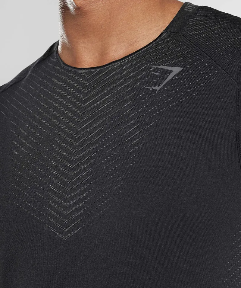 Gymshark Apex Seamless Tank - Black/Silhouette Grey