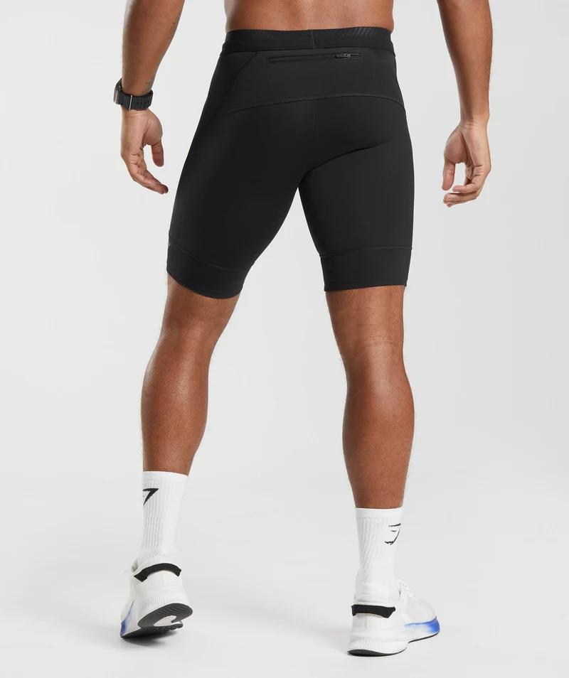 Gymshark Apex Run Half Tight - Black