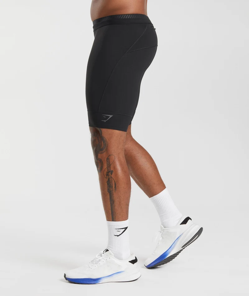 Gymshark Apex Run Half Tight - Black