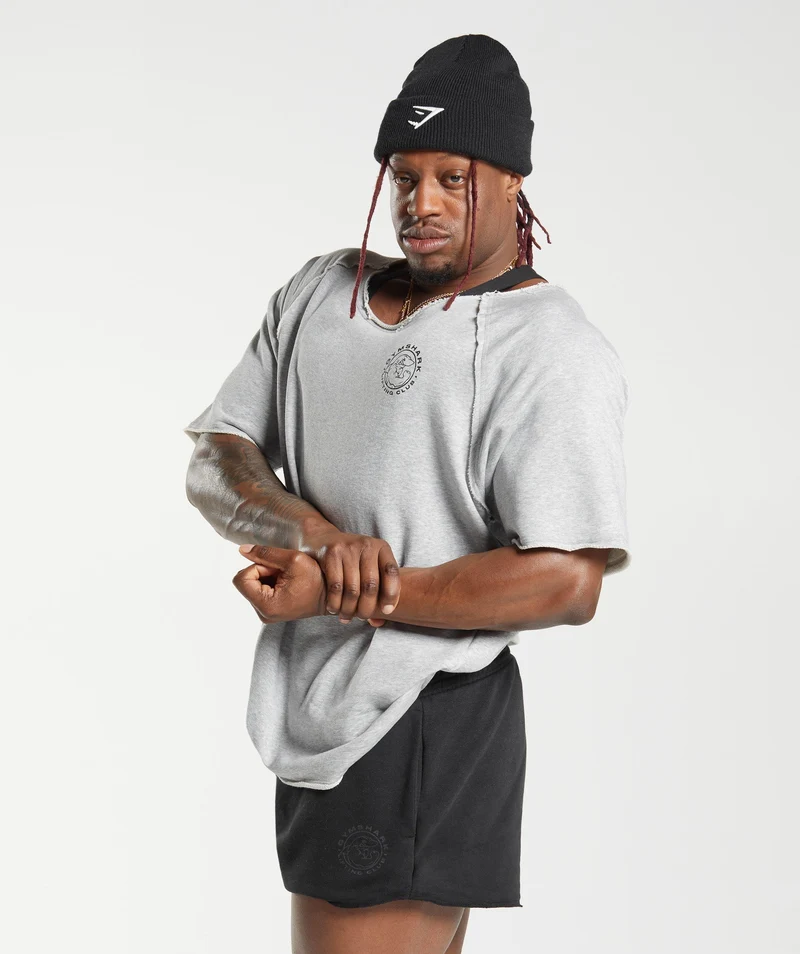 Gymshark Legacy Rag Top - Light Grey Marl