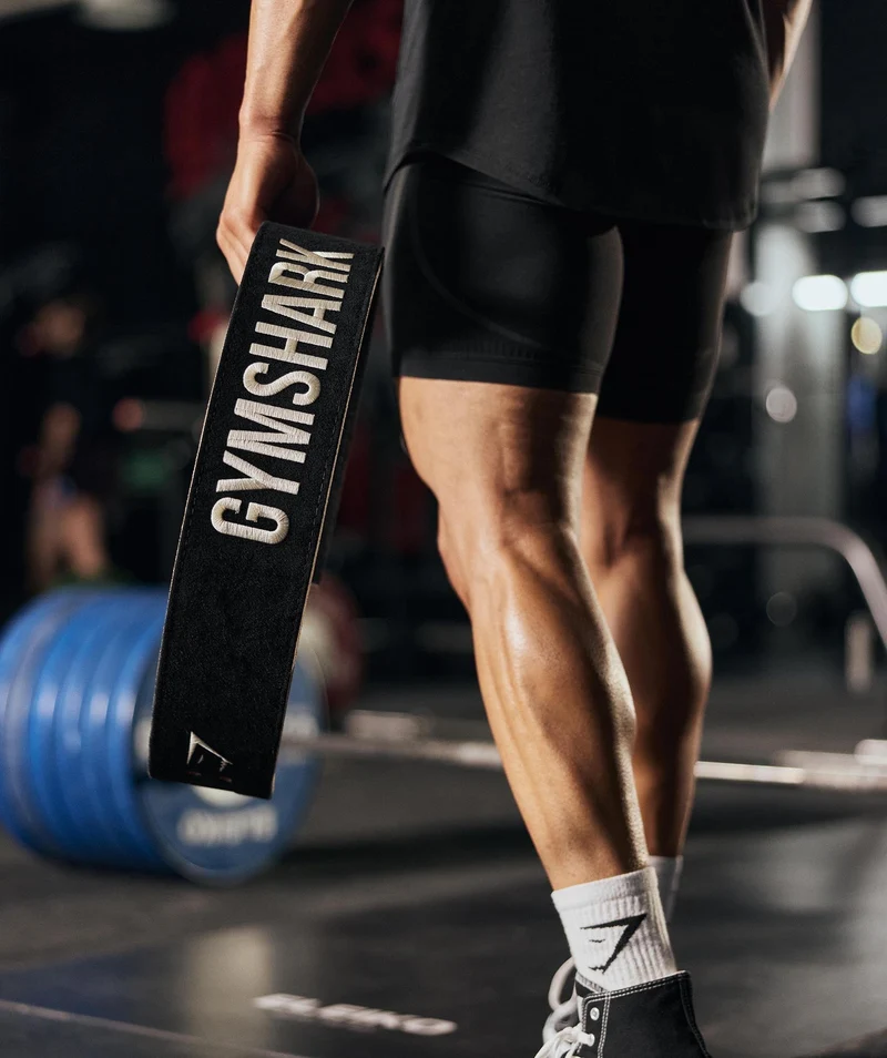 Gymshark Lever Belt - Black/Ecru White