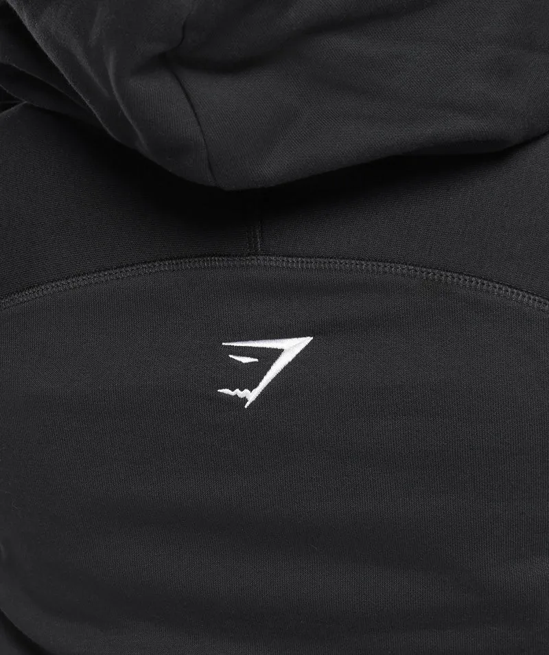 Gymshark Heavy Flex Cropped Hoodie - Black