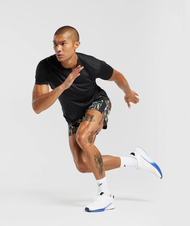 Gymshark Sport 5" Shorts - Cement Brown/Black