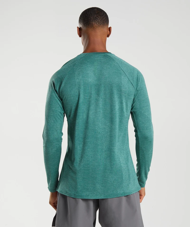 Gymshark Apex Long Sleeve T-shirt - Woodland Green/Hoya Green