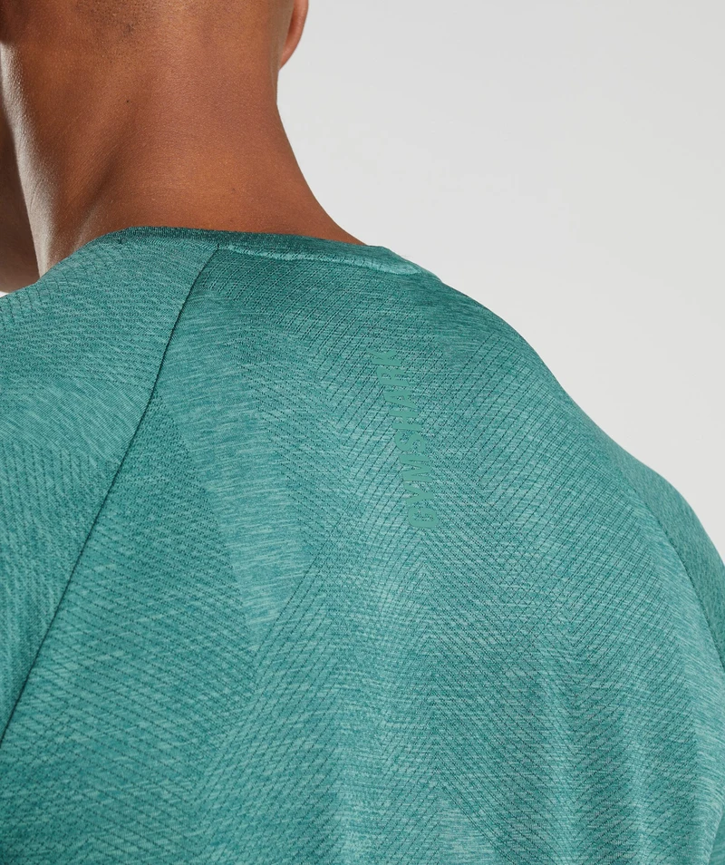 Gymshark Apex Long Sleeve T-shirt - Woodland Green/Hoya Green