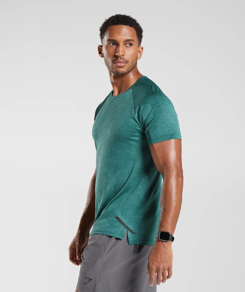 Gymshark Apex SS T-Shirt - Woodland Green/Hoya Green