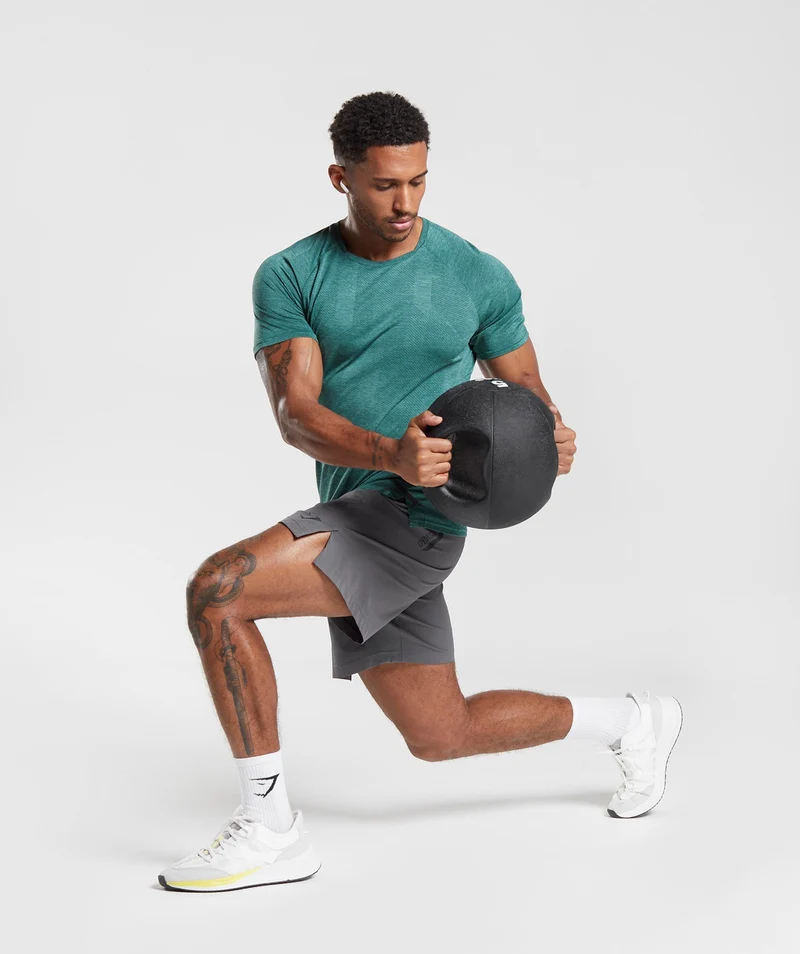 Gymshark Apex SS T-Shirt - Woodland Green/Hoya Green