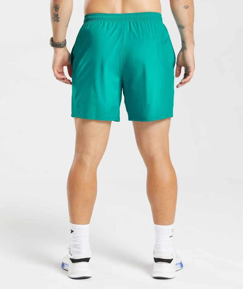 Gymshark Arrival 7" Shorts - White/Pitch Grey