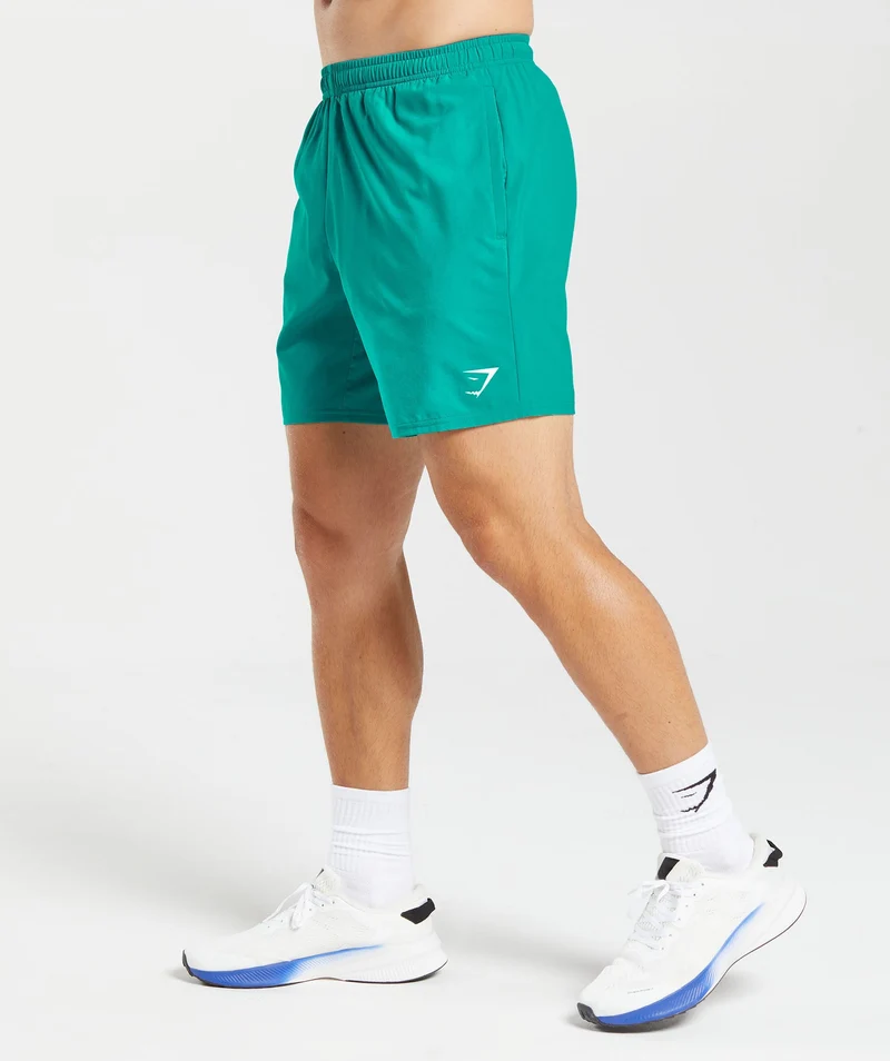 Gymshark Arrival 7" Shorts - White/Pitch Grey