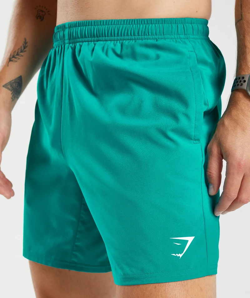 Gymshark Arrival 7" Shorts - White/Pitch Grey