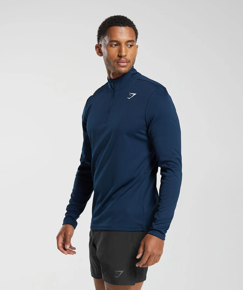 Gymshark Arrival 1/4 Zip - Navy