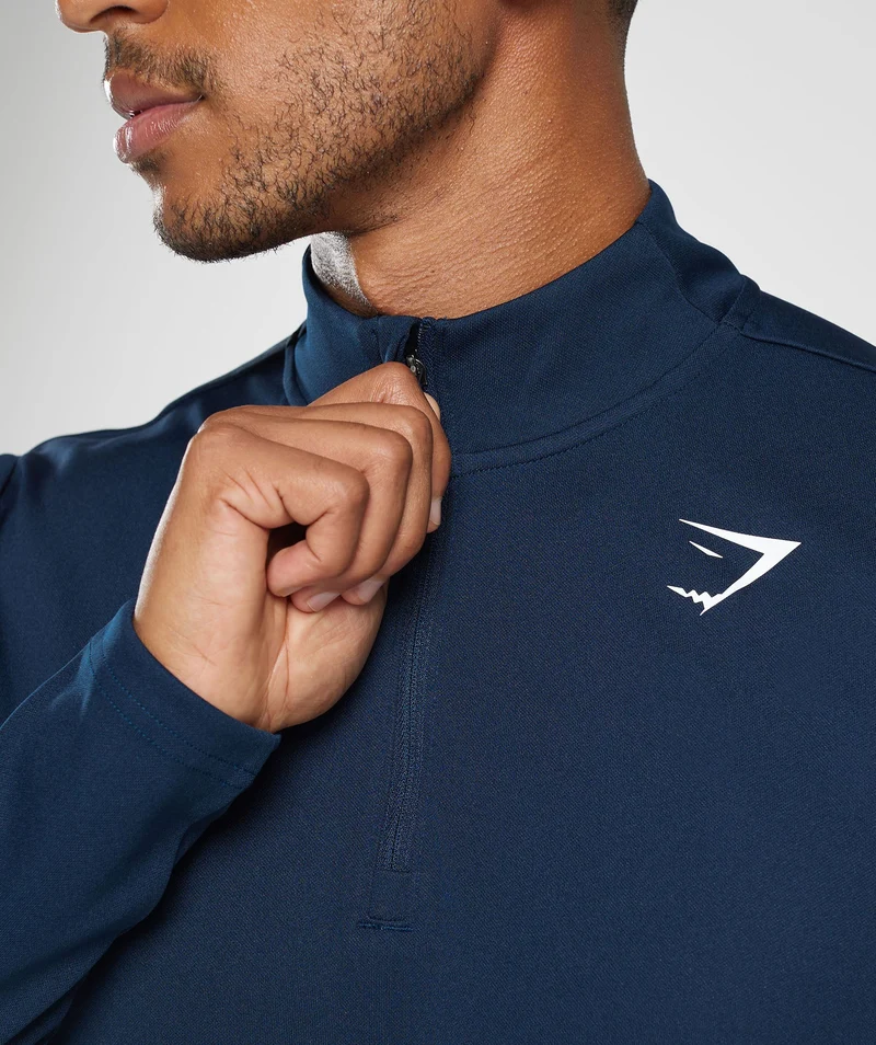 Gymshark Arrival 1/4 Zip - Navy