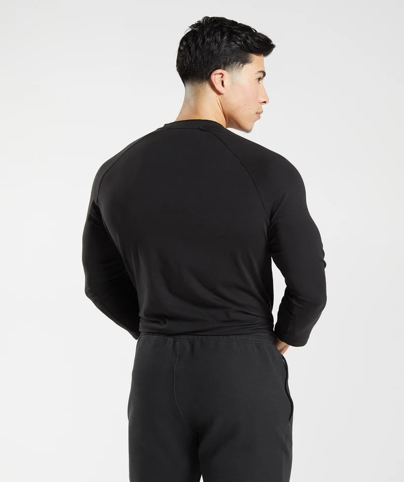 Gymshark Legacy Henley Top - Black
