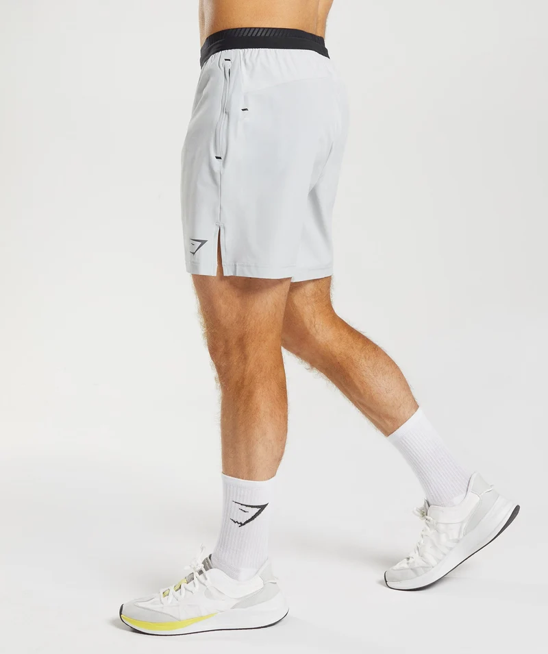 Gymshark Apex 7" Hybrid Shorts - Light Grey