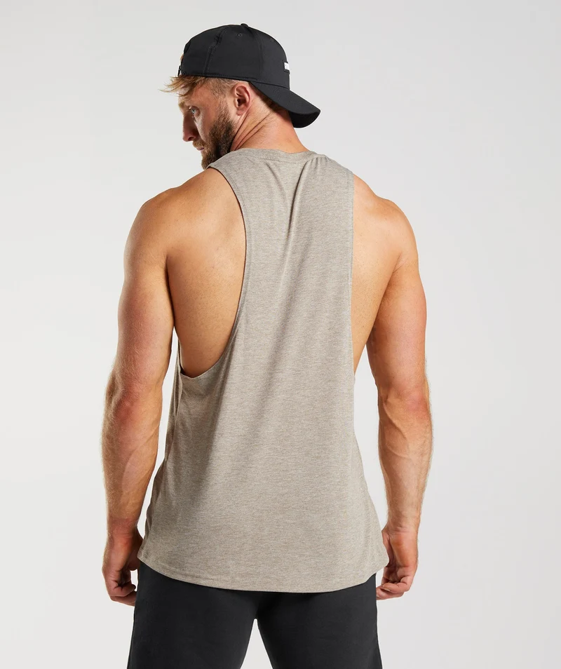 Gymshark Legacy Drop Arm Tank - Brown