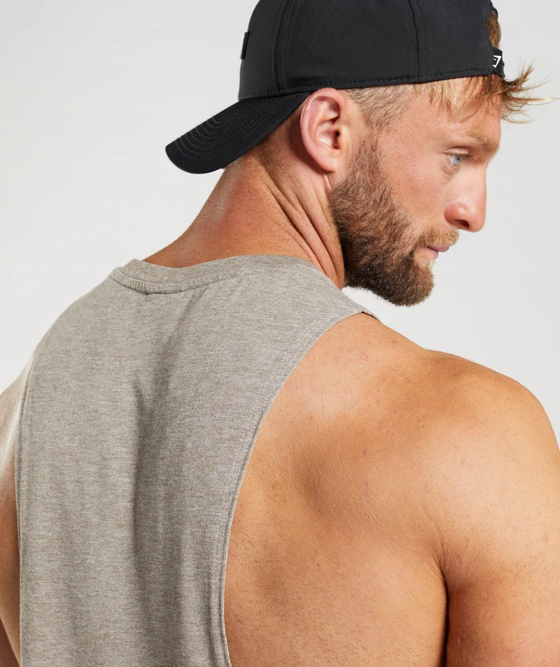 Gymshark Legacy Drop Arm Tank - Brown