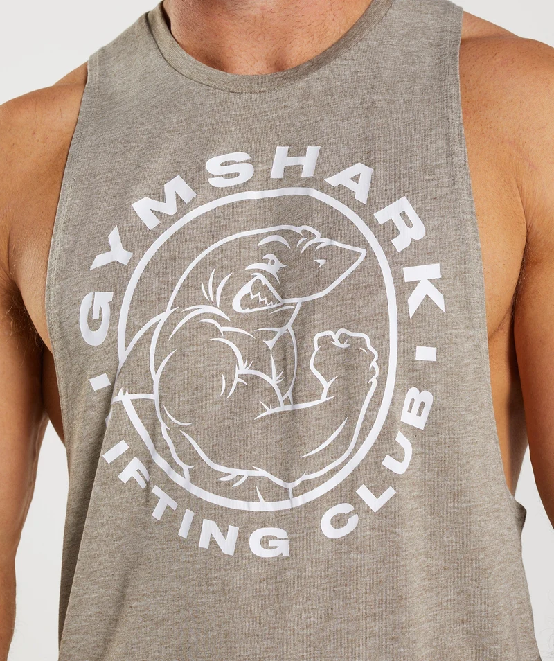 Gymshark Legacy Drop Arm Tank - Brown