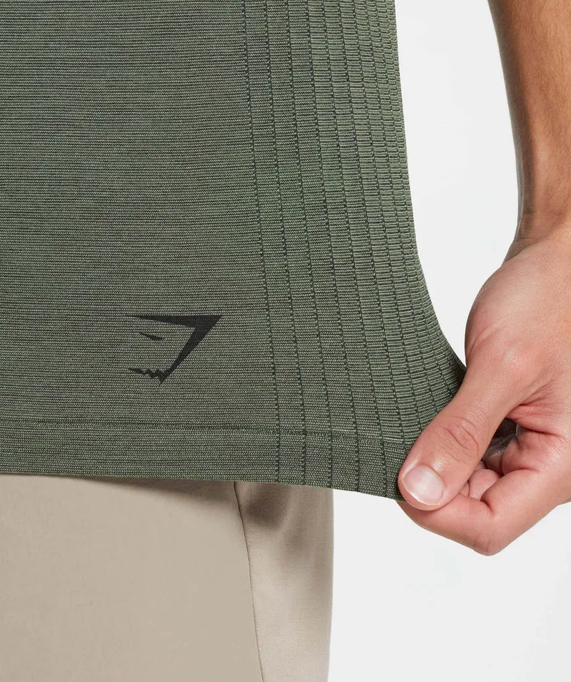 Gymshark Retake Seamless T-Shirt - Core Olive/Black Marl