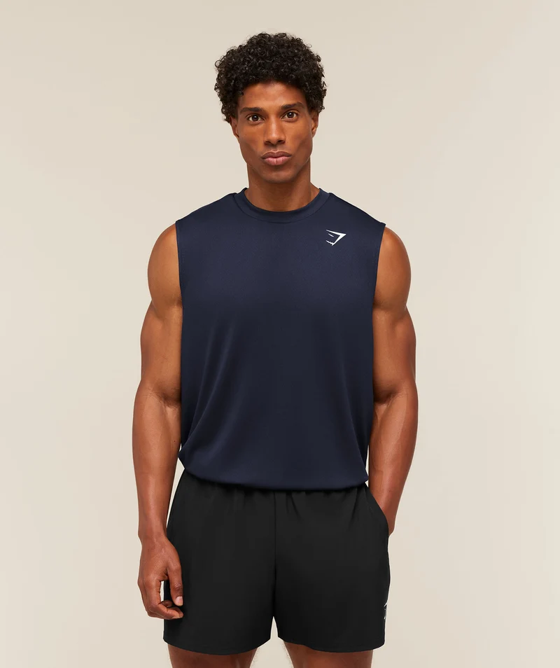 Gymshark Oversized Performance Tank - Heavy Blue