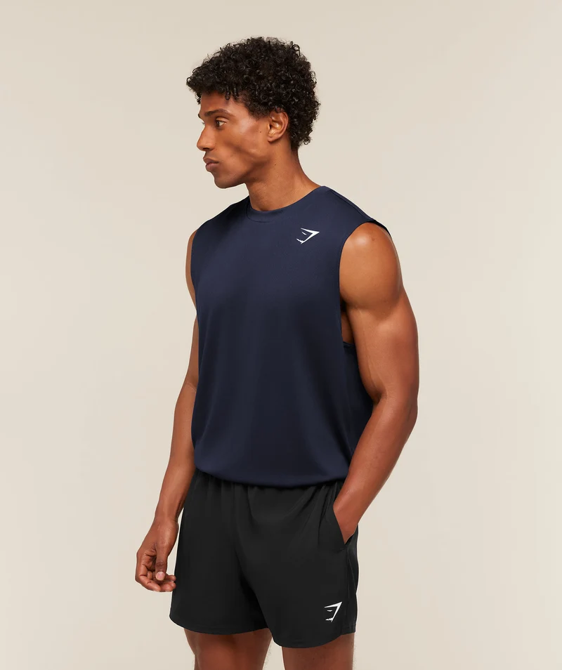 Gymshark Oversized Performance Tank - Heavy Blue