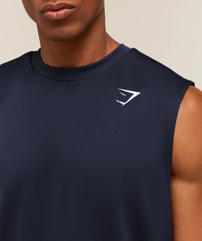 Gymshark Oversized Performance Tank - Heavy Blue