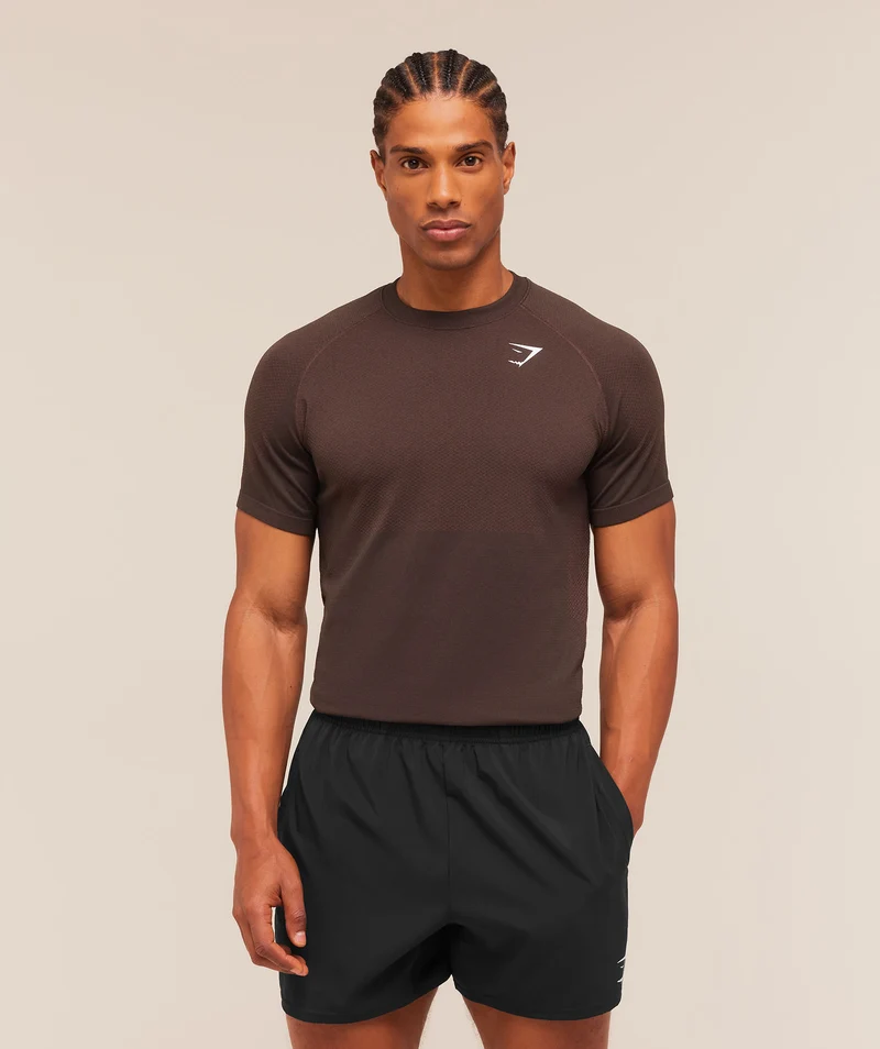 Gymshark Vital Seamless T-Shirt - Walnut Brown/Espresso Brown