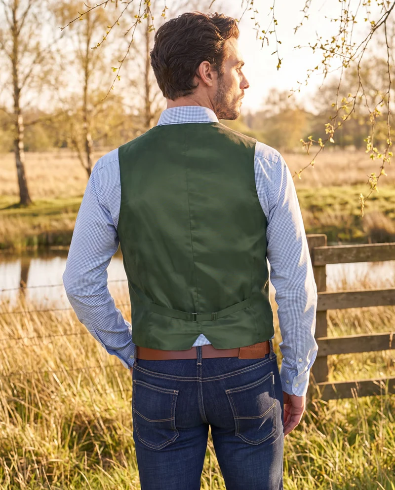 Harris Tweed Weste "Tailor" in red-blue Check