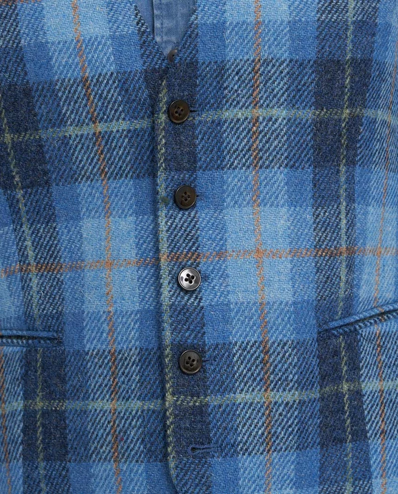 Tailor - Harris Tweed Weste in jeans herringbone