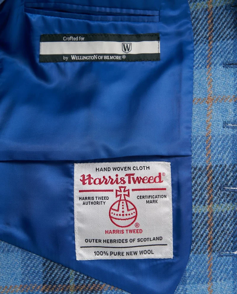 Tailor - Harris Tweed Weste in jeans herringbone