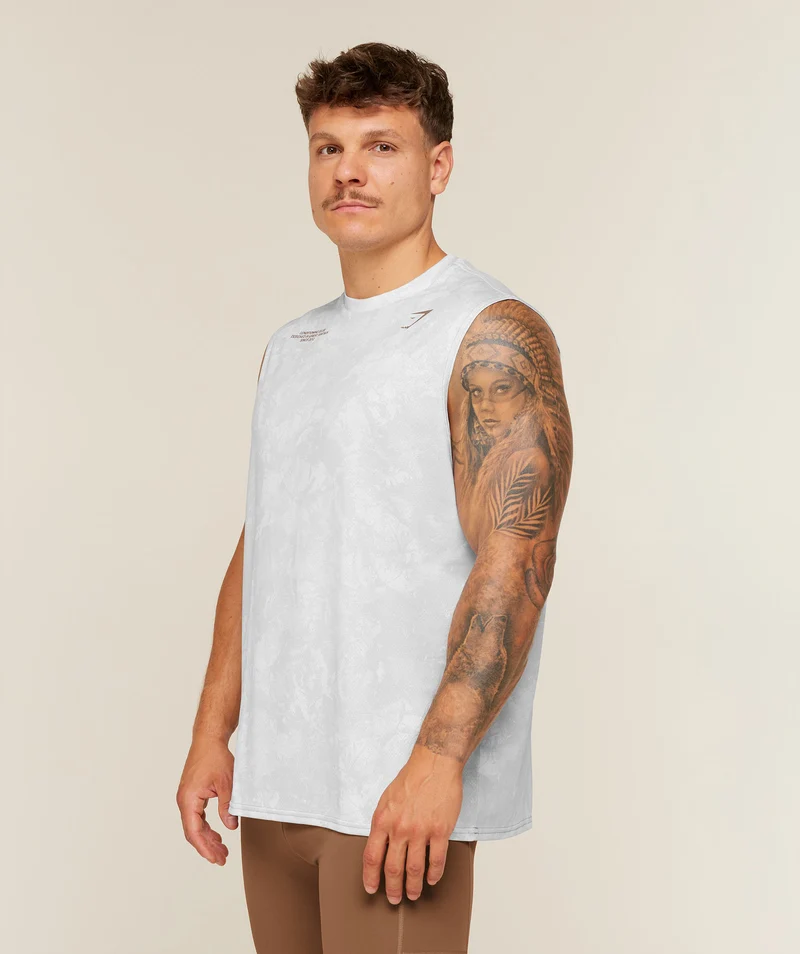 Gymshark Conditioning Club Tank - White/Lifestyle Brown