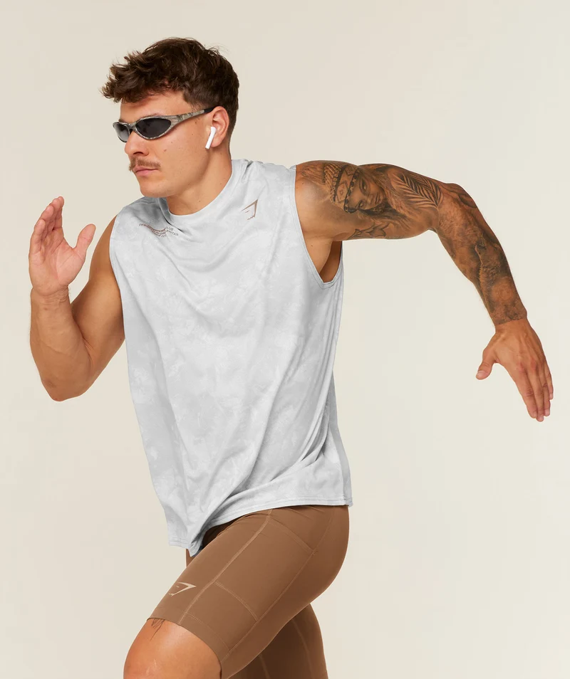 Gymshark Conditioning Club Tank - White/Lifestyle Brown