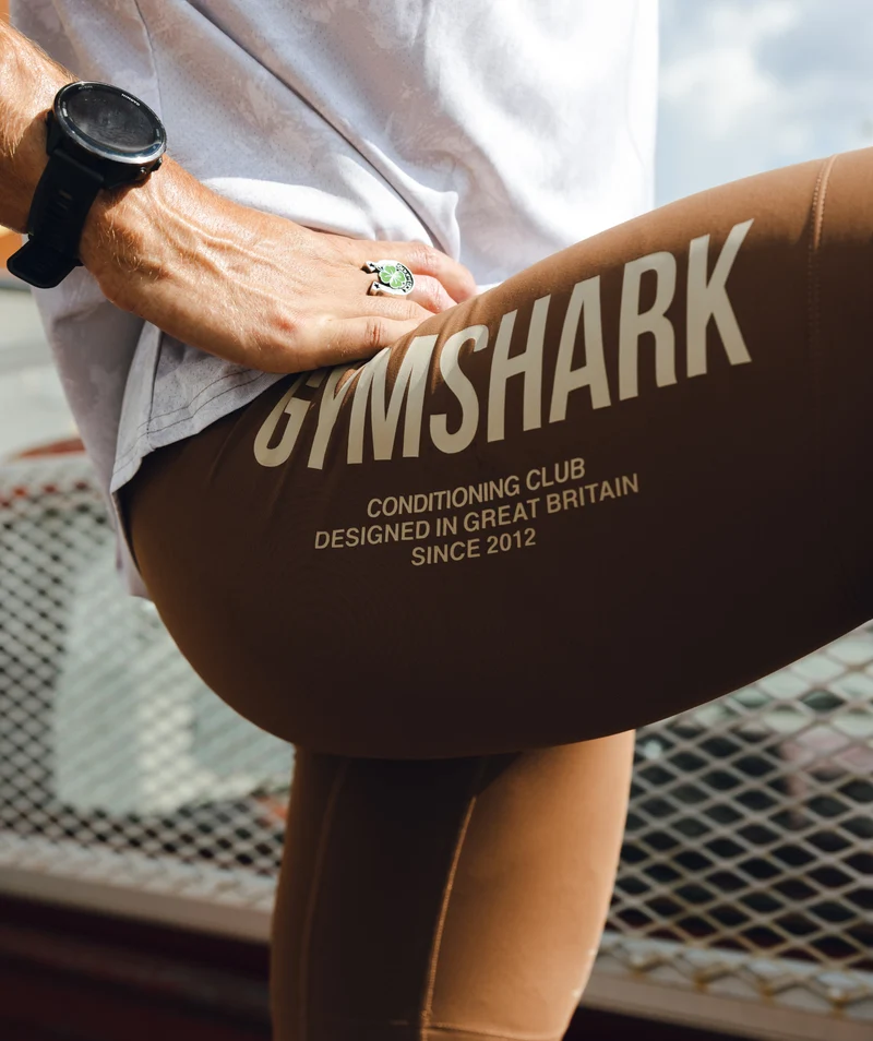 Gymshark Conditioning Club Half Tight - Trail Brown/Vanilla Beige