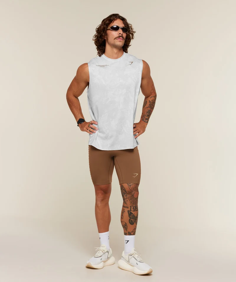 Gymshark Conditioning Club Half Tight - Trail Brown/Vanilla Beige