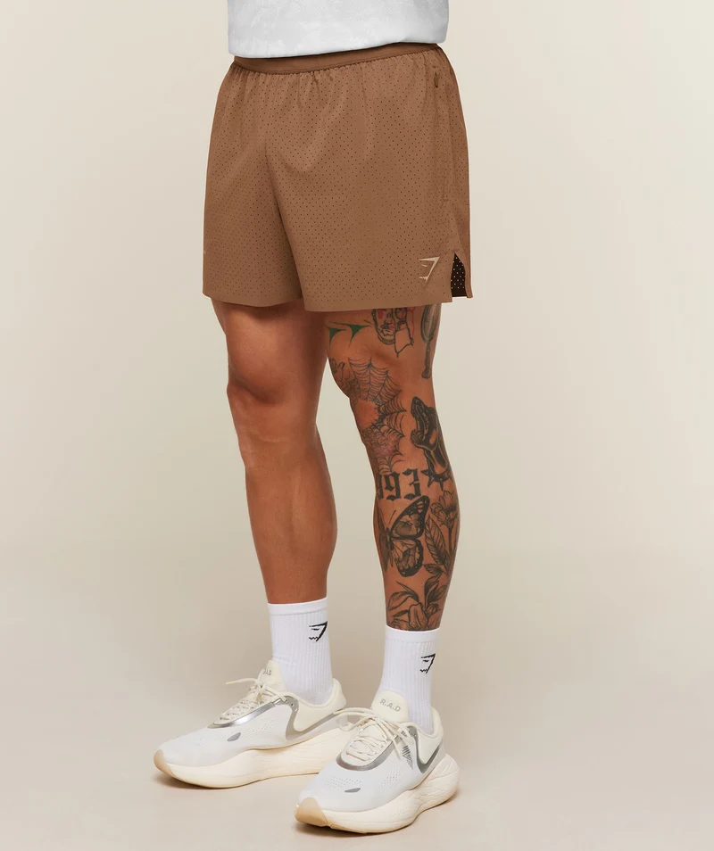 Gymshark Conditioning Club 4" Shorts - Trail Brown/Vanilla Beige