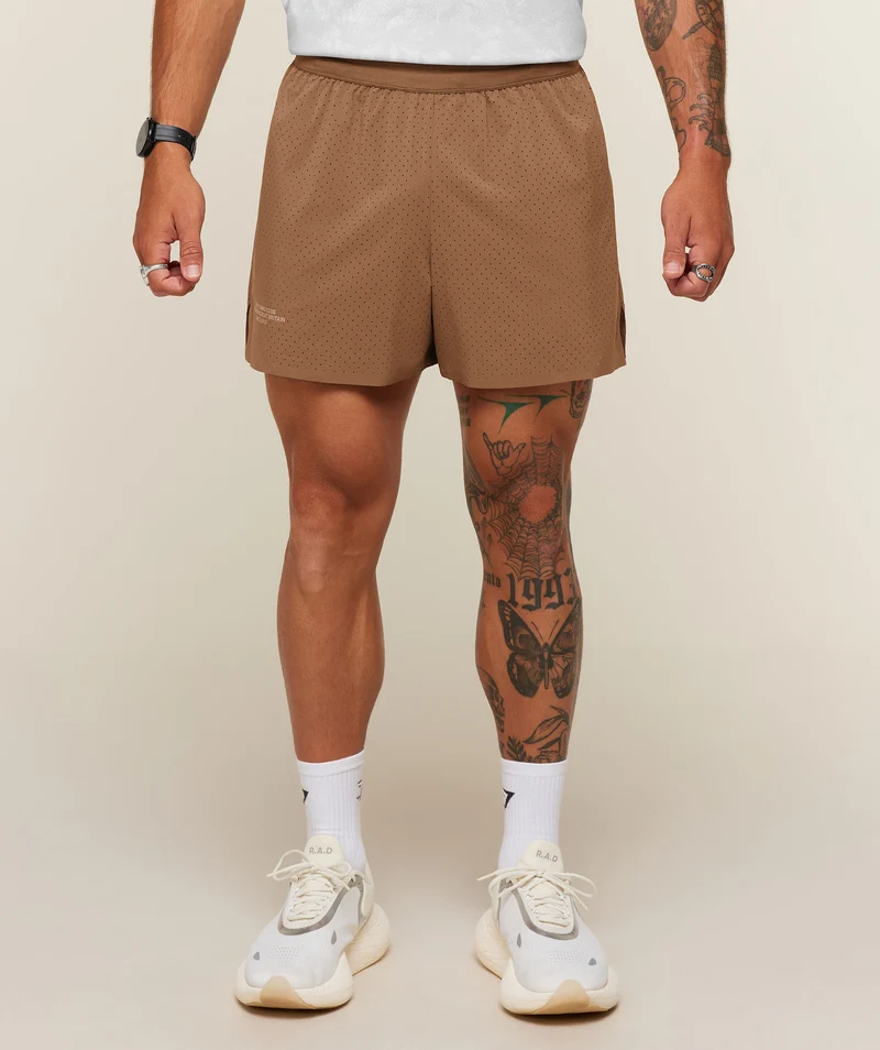 Gymshark Conditioning Club 4" Shorts - Trail Brown/Vanilla Beige