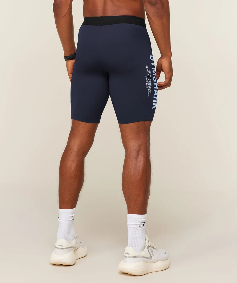 Gymshark Conditioning Club Half Tight - Heavy Blue/Tranquil Blue