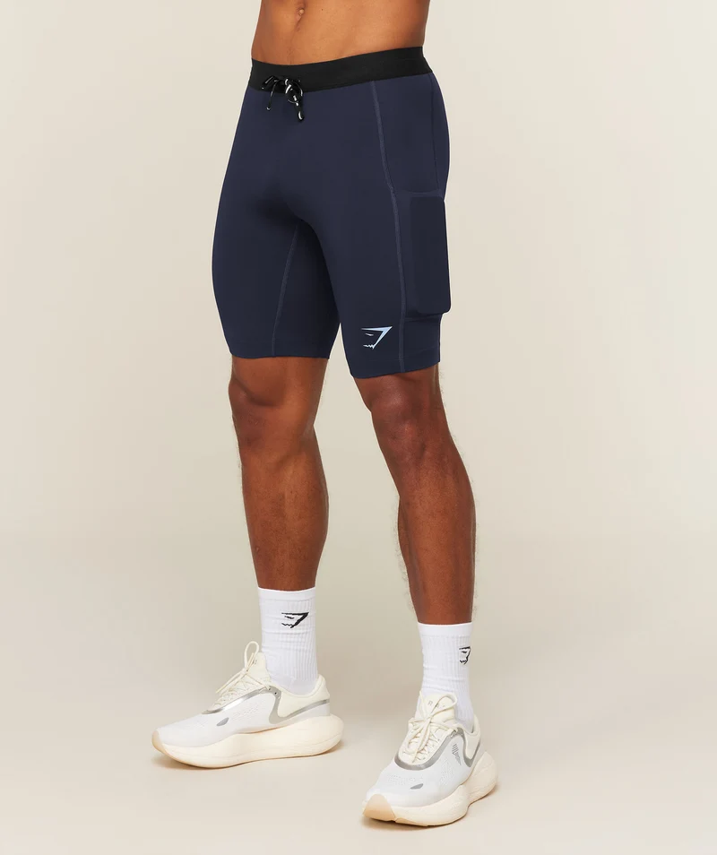 Gymshark Conditioning Club Half Tight - Heavy Blue/Tranquil Blue