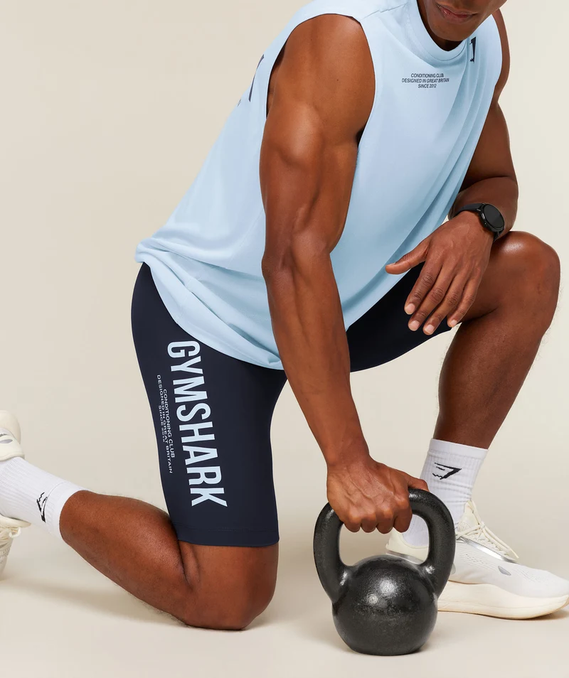 Gymshark Conditioning Club Half Tight - Heavy Blue/Tranquil Blue
