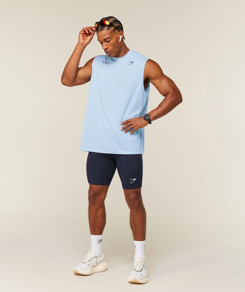 Gymshark Conditioning Club Half Tight - Heavy Blue/Tranquil Blue