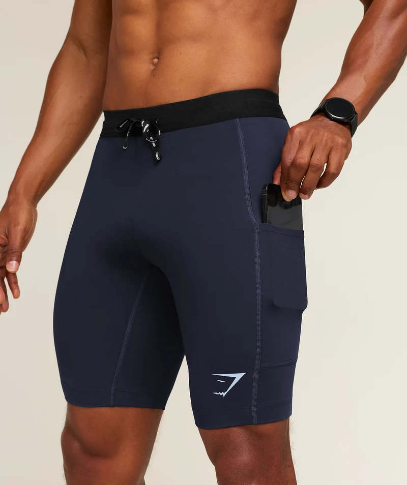 Gymshark Conditioning Club Half Tight - Heavy Blue/Tranquil Blue