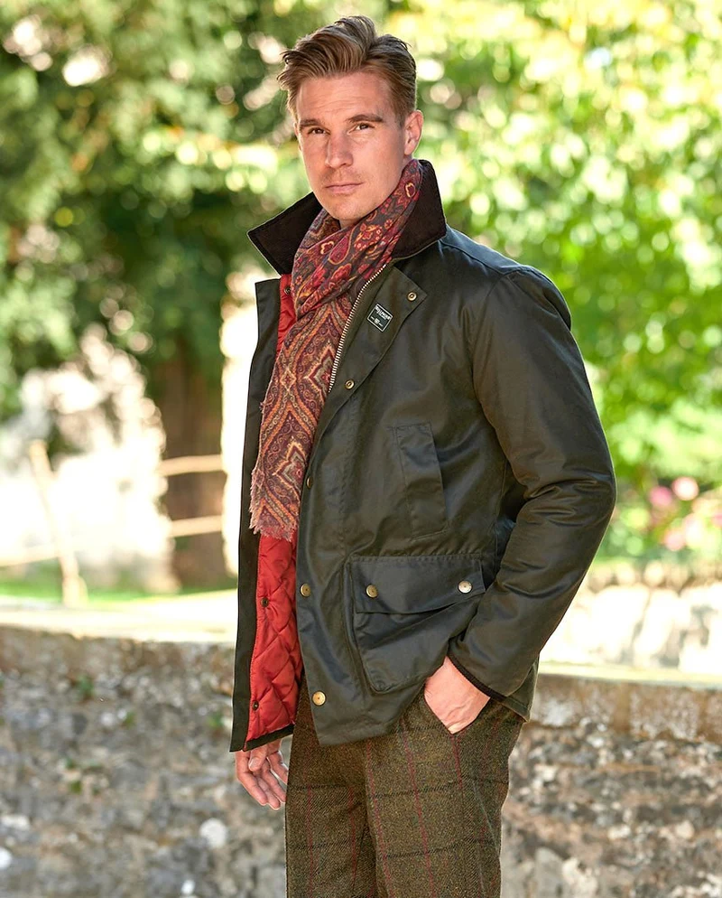 Herren Wachsjacke "Starberg" in oliv