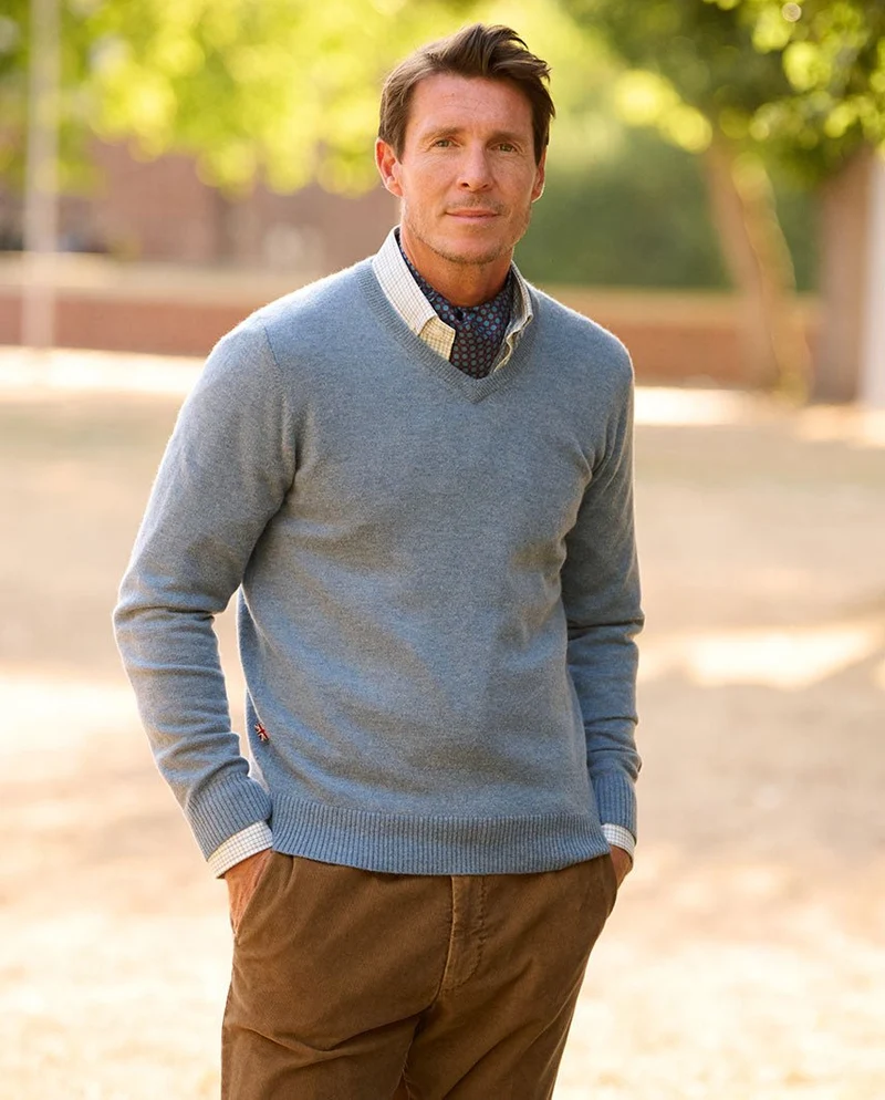 Merino-Pullover "Jack" in blue