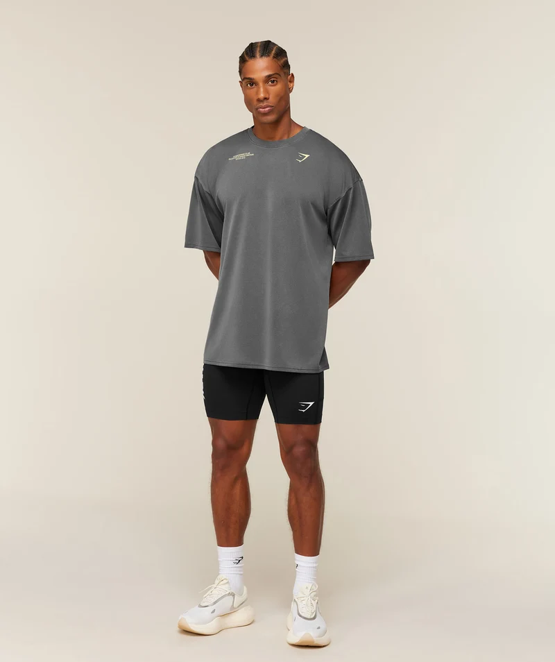 Gymshark Conditioning Club Washed T-Shirt - Black/Butter Yellow/Wash