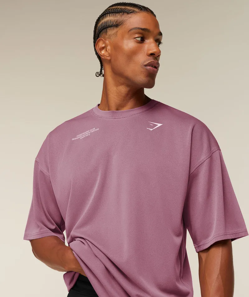 Gymshark Conditioning Club Washed T-Shirt - Strength Pink/Haze Pink/Wash