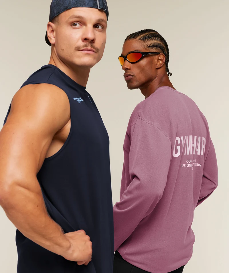 Gymshark Conditioning Club Washed Long Sleeve T-Shirt - Strength Pink/Haze Pink/Wash