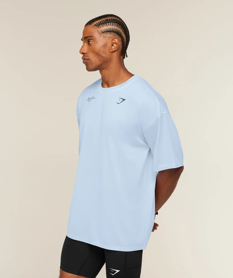 Gymshark Conditioning Club Washed T-Shirt - Tranquil Blue/Heavy Blue/Wash