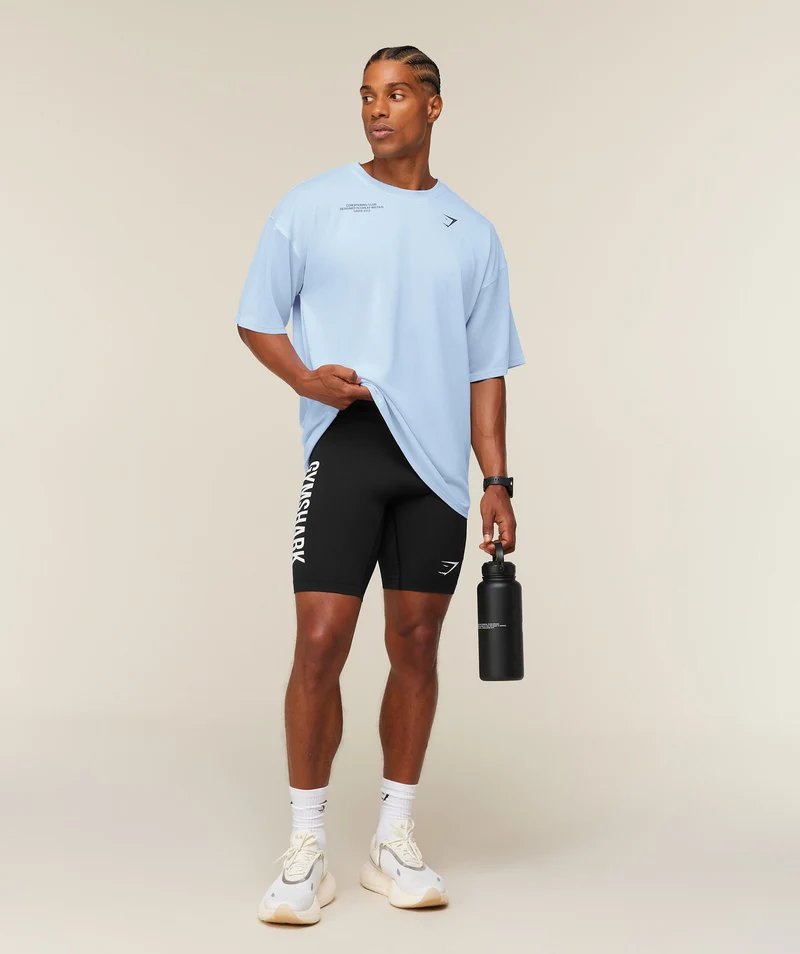 Gymshark Conditioning Club Washed T-Shirt - Tranquil Blue/Heavy Blue/Wash