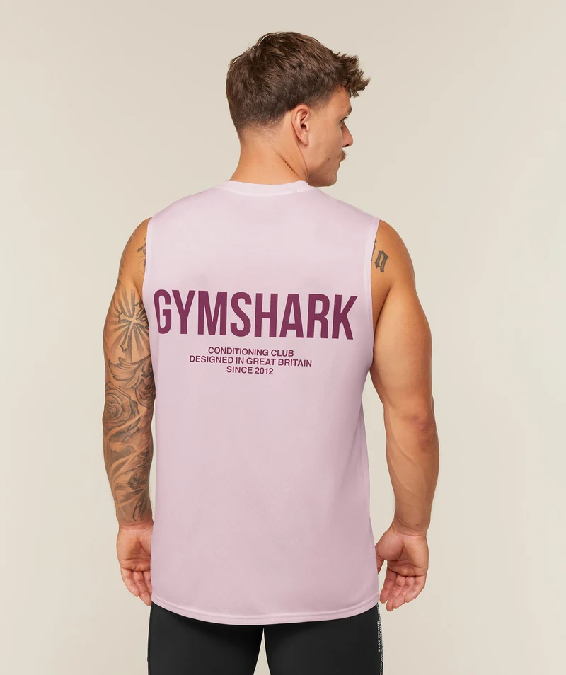 Gymshark Conditioning Club Washed Tank - Haze Pink/Soft Brown/Wash