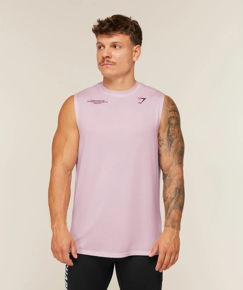 Gymshark Conditioning Club Washed Tank - Haze Pink/Soft Brown/Wash